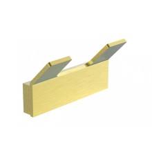 Двойной крючок для ванной WONZON & WOGHAND, Брашированное золото (WW-8325-BG)