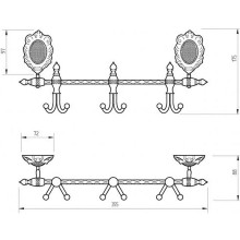 Вешалка для полотенец Migliore Cleopatra 16635 Бронза