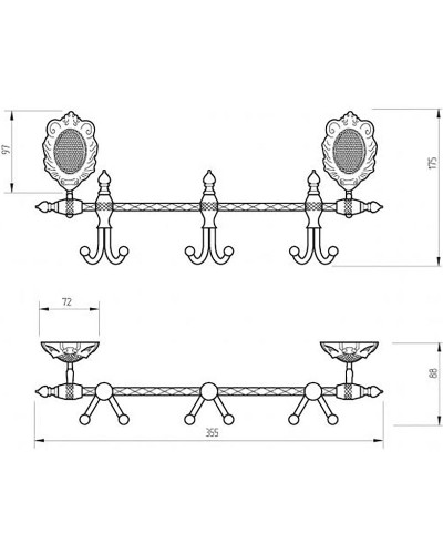 Вешалка для полотенец Migliore Cleopatra 16691 Золото