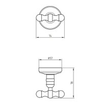 Двойной крючок Migliore Mirella 17365 Медь
