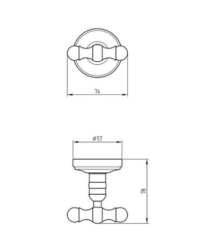 Двойной крючок Migliore Mirella 17365 Медь