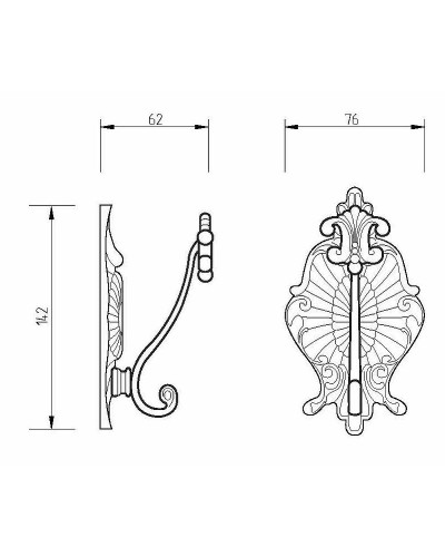 Крючок Migliore Elisabetta 17002 Бронза