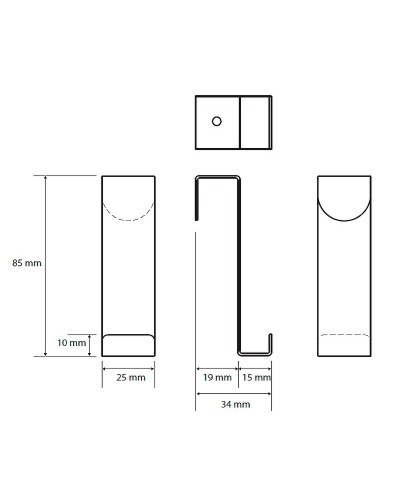 Крючок Bemeta Dark 101106150 Черный матовый
