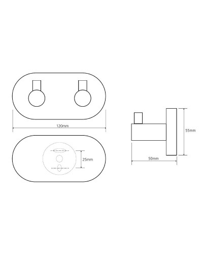 Вешалка для полотенец Bemeta Dark 104405200 Черный матовый