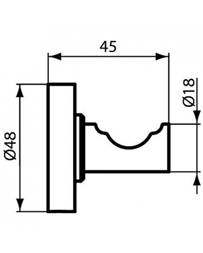 Крючок Ideal Standard IOM A9115XG Silk Black
