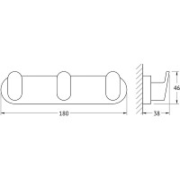 Вешалка для полотенец Artwelle Schwarz 7735 Черная матовая