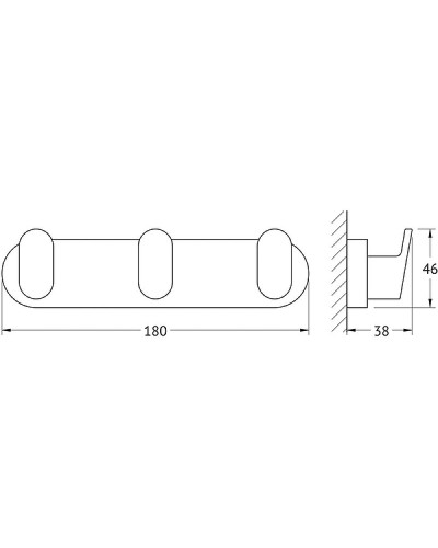 Вешалка для полотенец Artwelle Schwarz 7735 Черная матовая