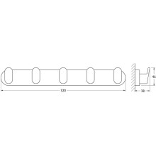 Вешалка для полотенец Artwelle Schwarz 7755 Черная матовая