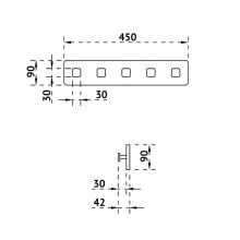 Вешалка для полотенец Abber Stein AS1650 Белая