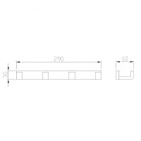 Вешалка для полотенец Abber Westen AA1751B Черная матовая