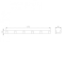 Вешалка для полотенец Abber Westen AA1752B Черная матовая