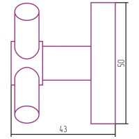 Крючок двойной хром Сунержа Виктория 00-3007-0000