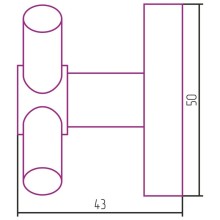 Крючок двойной хром Сунержа Виктория 00-3007-0000