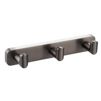 Вешалка с 3 крючками для ванной WONZON & WOGHAND, Темный графит (WW-9335)