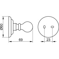 Крючок KEUCO Astor 02116010000