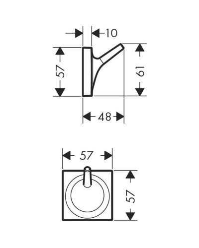 Крючок Axor Starck Organic 42737000