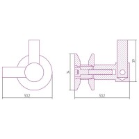 Крючок двойной состаренная бронза Сунержа Виктория 05-2010-0002