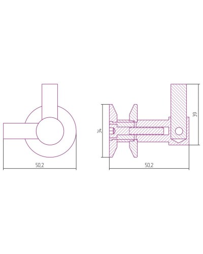 Крючок двойной сатин Сунержа Виктория 071-2010-0002