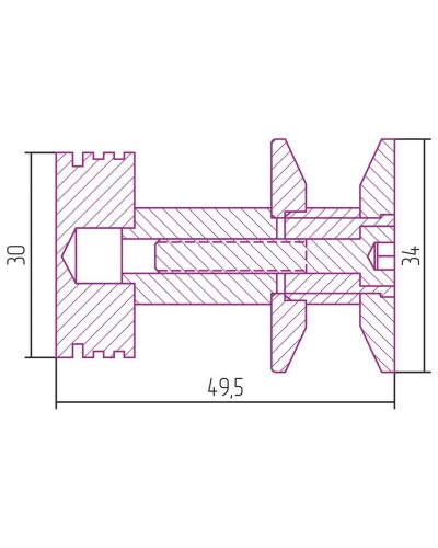 Крючок темный титан муар Сунержа Каньон 15-2010-0003