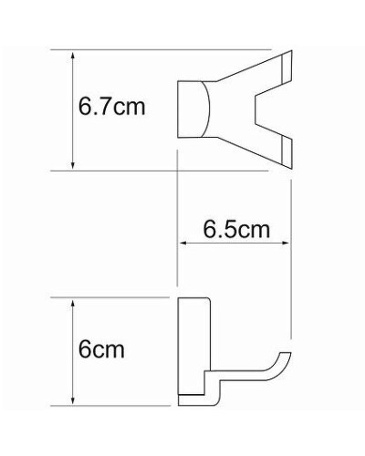 Двойной крючок WasserKRAFT Exter K-5223D Светлая бронза