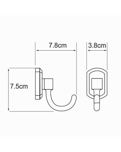 Крючок WasserKRAFT Oder K-3023 Хром