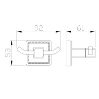Двойной крючок для ванной WONZON & WOGHAND, Бронза (WW-7225)