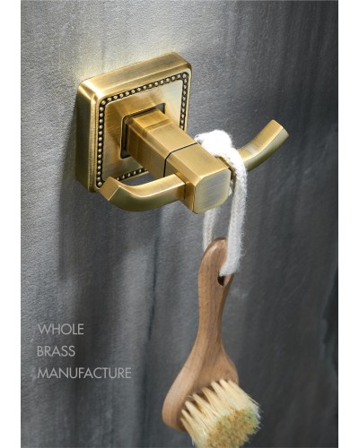 Двойной крючок для ванной WONZON & WOGHAND, Бронза (WW-7225)