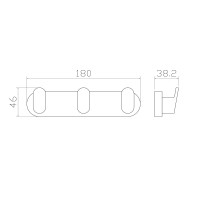 Вешалка с 3 крючками для ванной WONZON & WOGHAND, Черный (WW-7735)