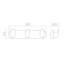 Вешалка с 3 крючками для ванной WONZON & WOGHAND, Черный (WW-7735)