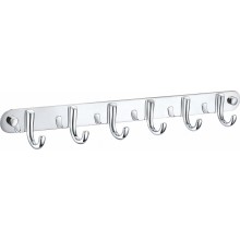 Вешалка с 6 крючками для ванной WONZON & WOGHAND, Хром (WW-9384-6)