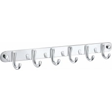 Вешалка с 6 крючками для ванной WONZON & WOGHAND, Хром (WW-9384-6)