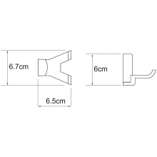 Двойной крючок WasserKRAFT Leine K-5023DW Хром Белый