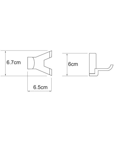 Двойной крючок WasserKRAFT Leine K-5023DW Хром Белый