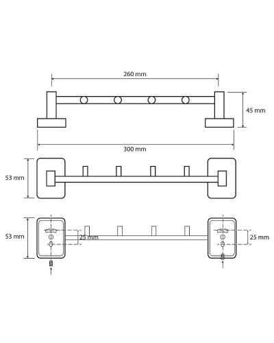 Вешалка для полотенец Bemeta Niki 153105112 Хром