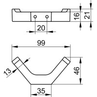 Крючок двойной KEUCO Edition 11 11115130000