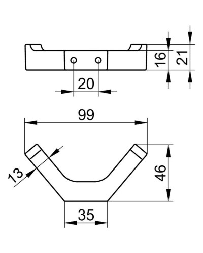 Крючок двойной KEUCO Edition 11 11115130000