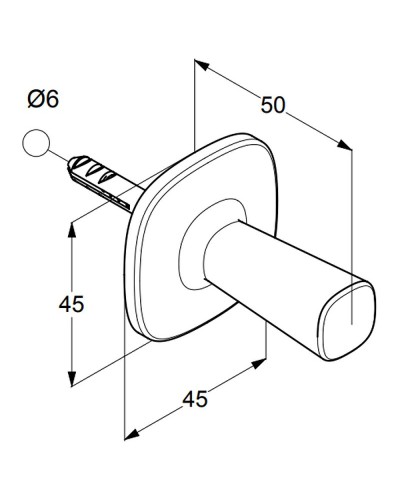 Крючок Kludi Ambienta 5398405 Хром