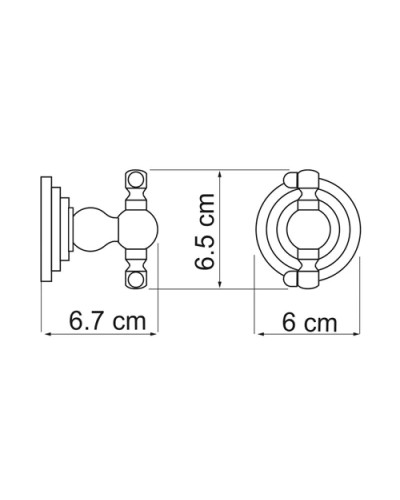 Крючок двойной WasserKRAFT Isar К-7323D