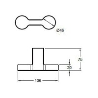Крючок двойной Jacob Delafon Singulier 15218D-CP