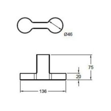 Крючок двойной Jacob Delafon Singulier 15218D-CP