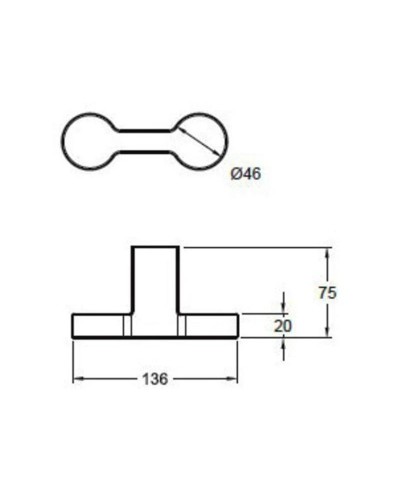 Крючок двойной Jacob Delafon Singulier 15218D-CP