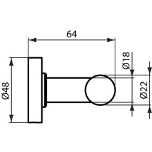 Двойной крючок Ideal Standard IOM A9116AA Хром