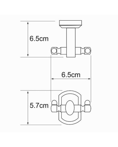 Двойной крючок WasserKRAFT Oder K-3023D Хром