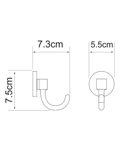 Крючок WasserKRAFT Rhein K-6223 Хром