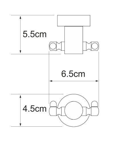 Двойной крючок WasserKRAFT Donau K-9423D Хром