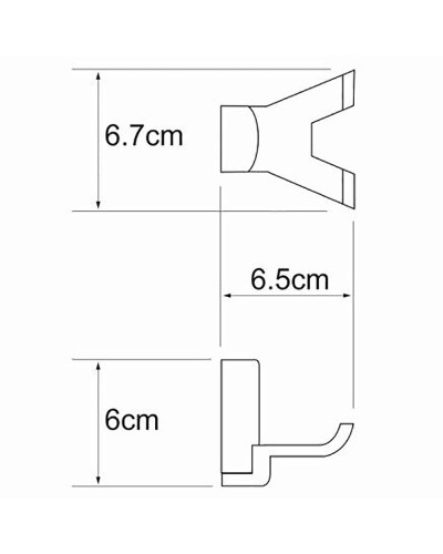 Двойной крючок WasserKRAFT Leine K-5023D Хром