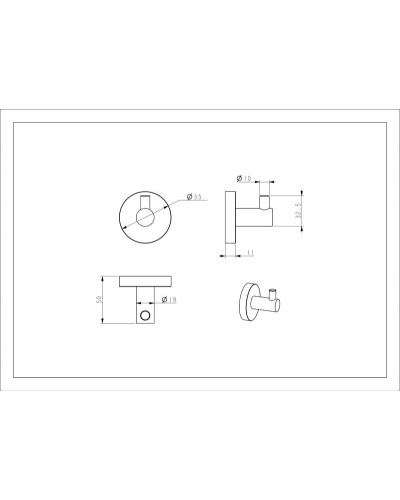 Крючок CEZARES RELAX-HK-GM оружейная сталь