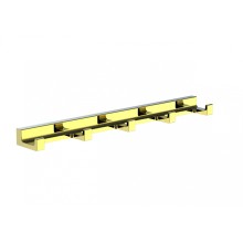 Вешалка с 5 крючками для ванной WONZON & WOGHAND, Глянцевое золото (WW-9155-LG)