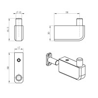 Крючок для ванной WONZON & WOGHAND, Хром (WW-V3301-CR)
