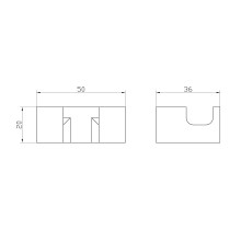 Двойной крючок для ванной WONZON & WOGHAND, Хром (WW-9525)